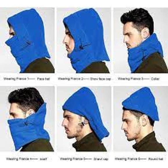 Adult sz Fleece 3 in 1 Multifunction Thermal Windproof Full Face Mask Cover - Picture 3 of 5